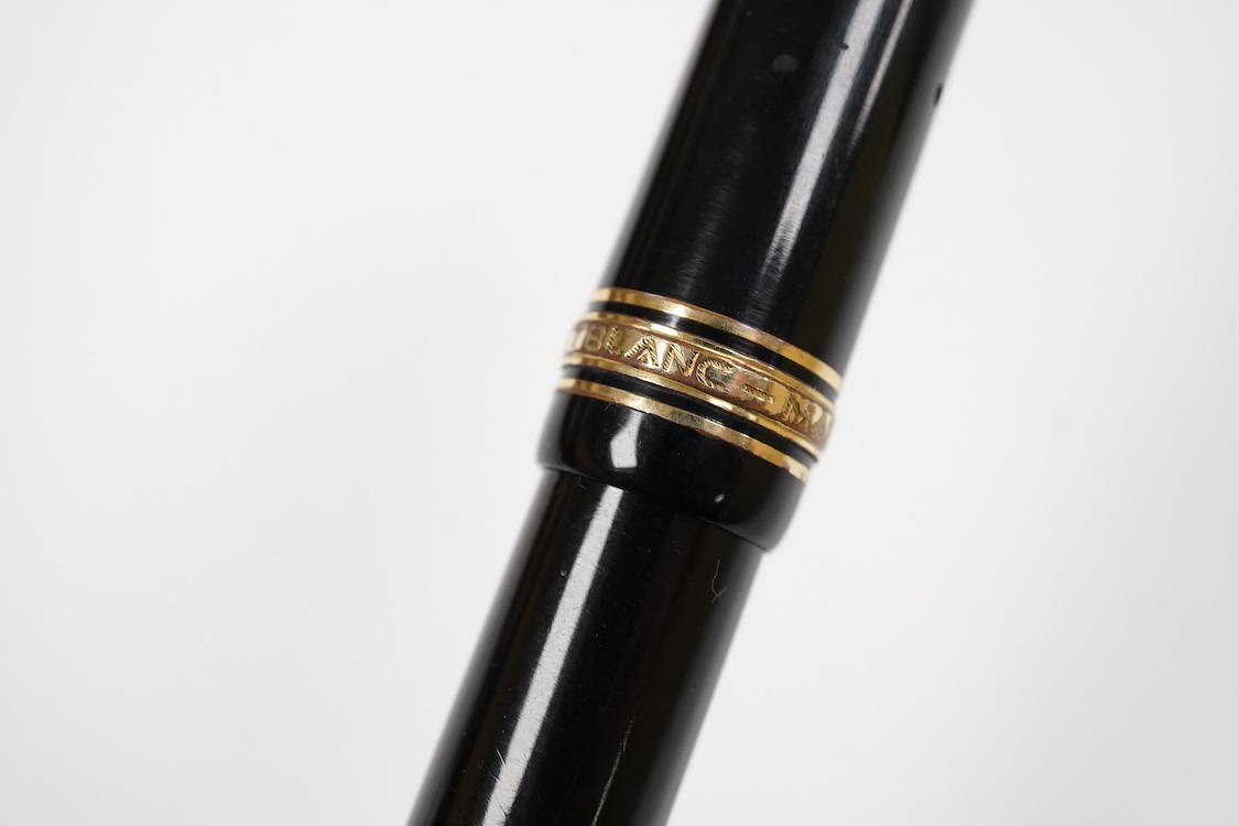 A Montblanc piston filler fountain pen which appears to be a size 6